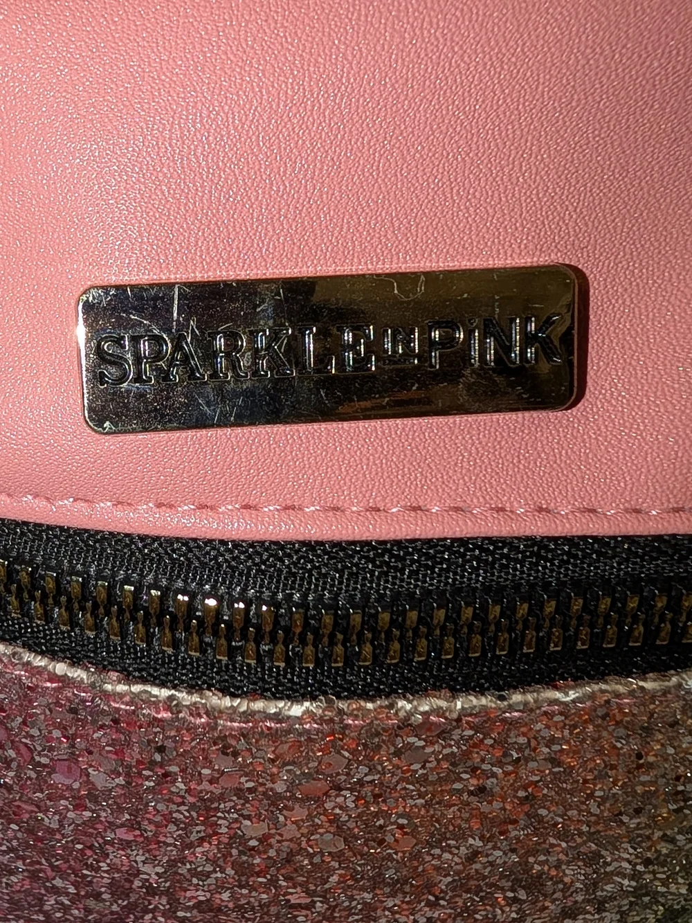 Sparkle In Pink Rainbow Glitter Mini Backpack Purse